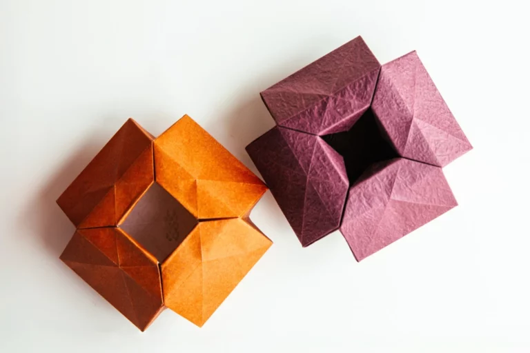 How to Fold an Origami Short Flower Pot