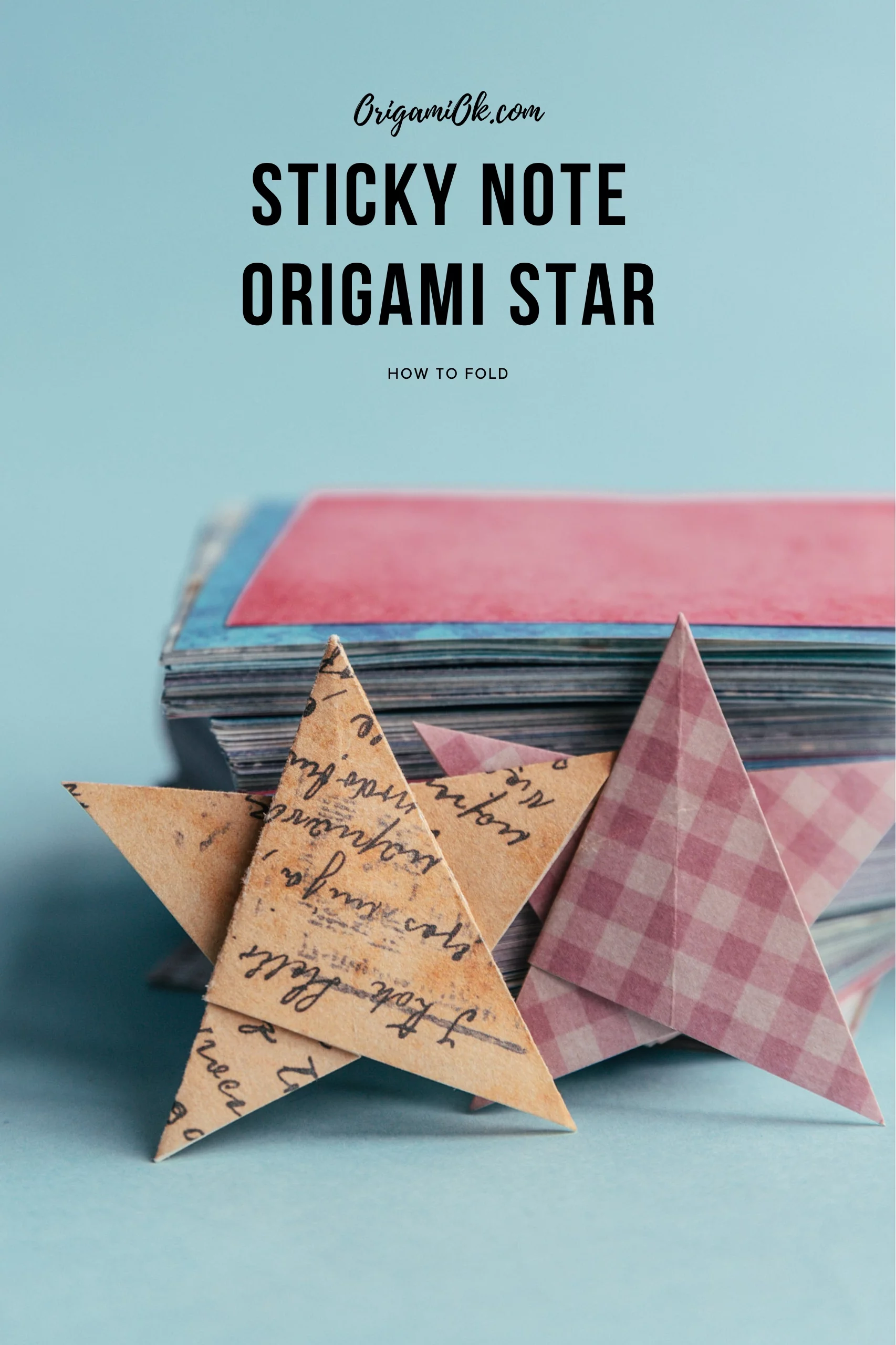 Sticky Note Origami Star