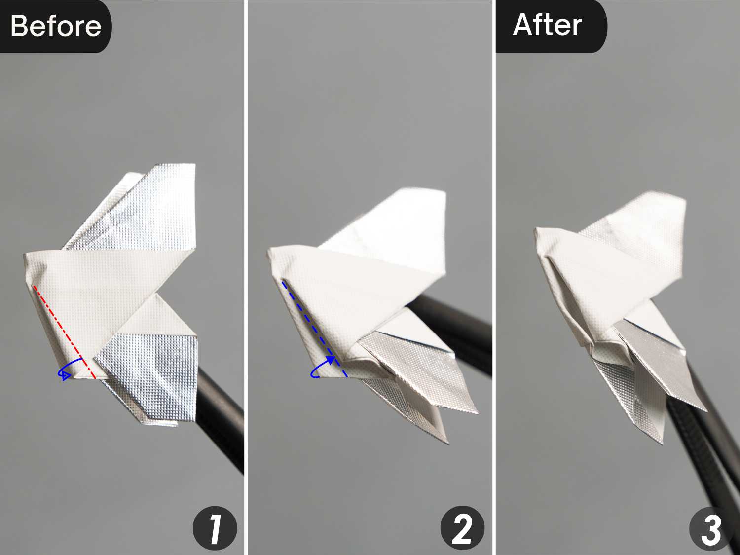 gum wrapper origami butterfly | origamiok