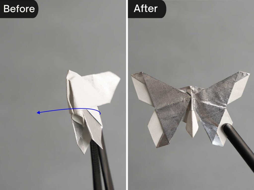 Gum Wrapper Origami Butterfly Instruction - Origami OK