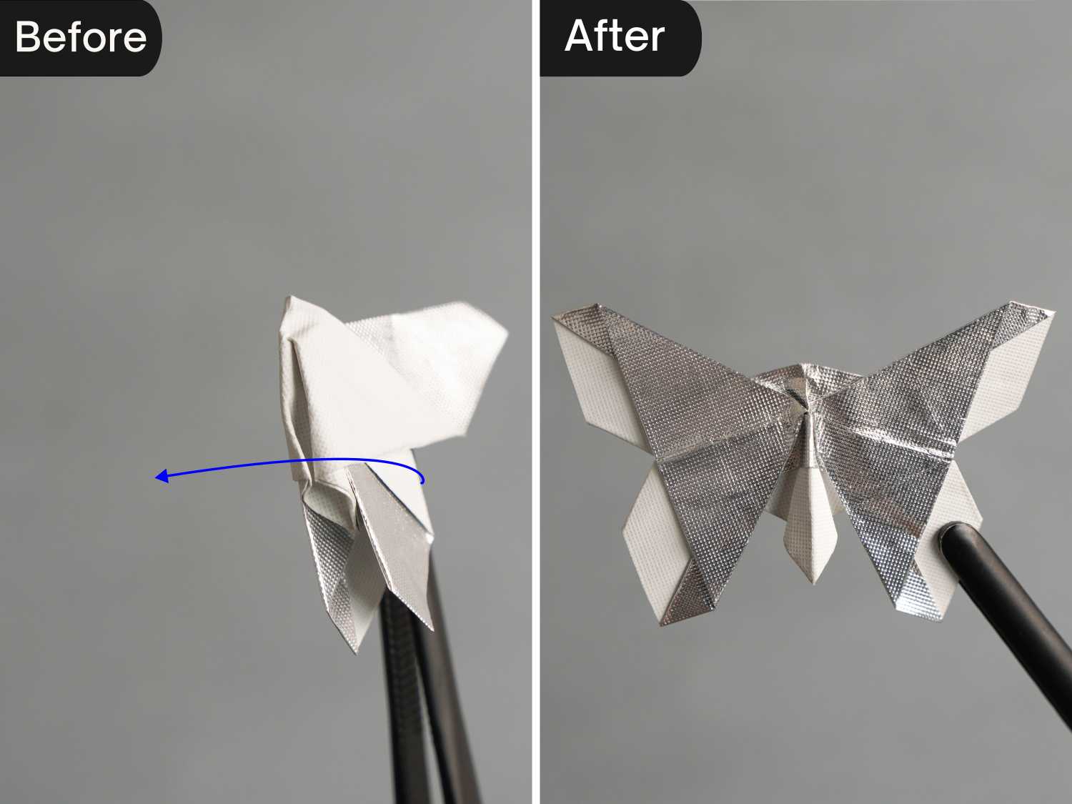 gum wrapper origami butterfly | origamiok