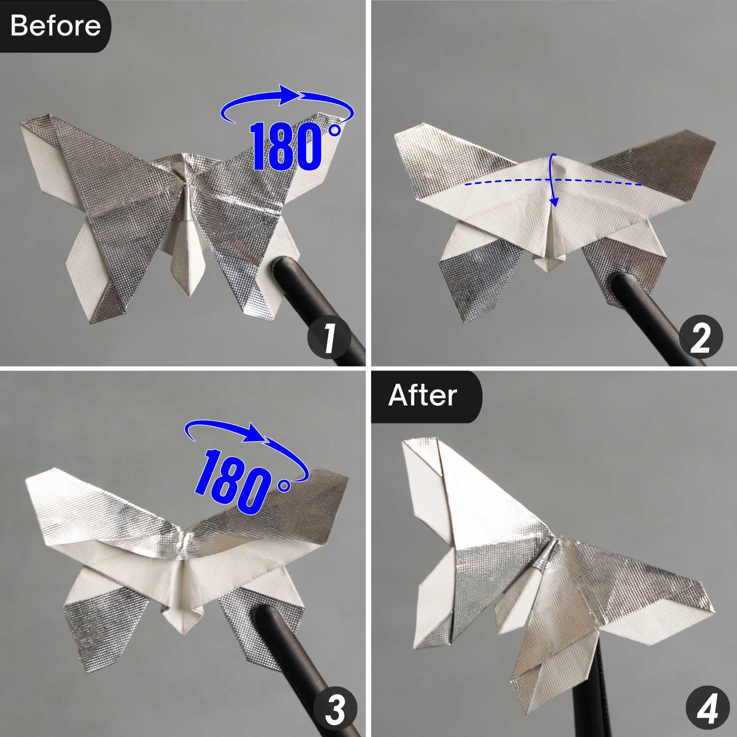 gum wrapper origami butterfly | origamiok