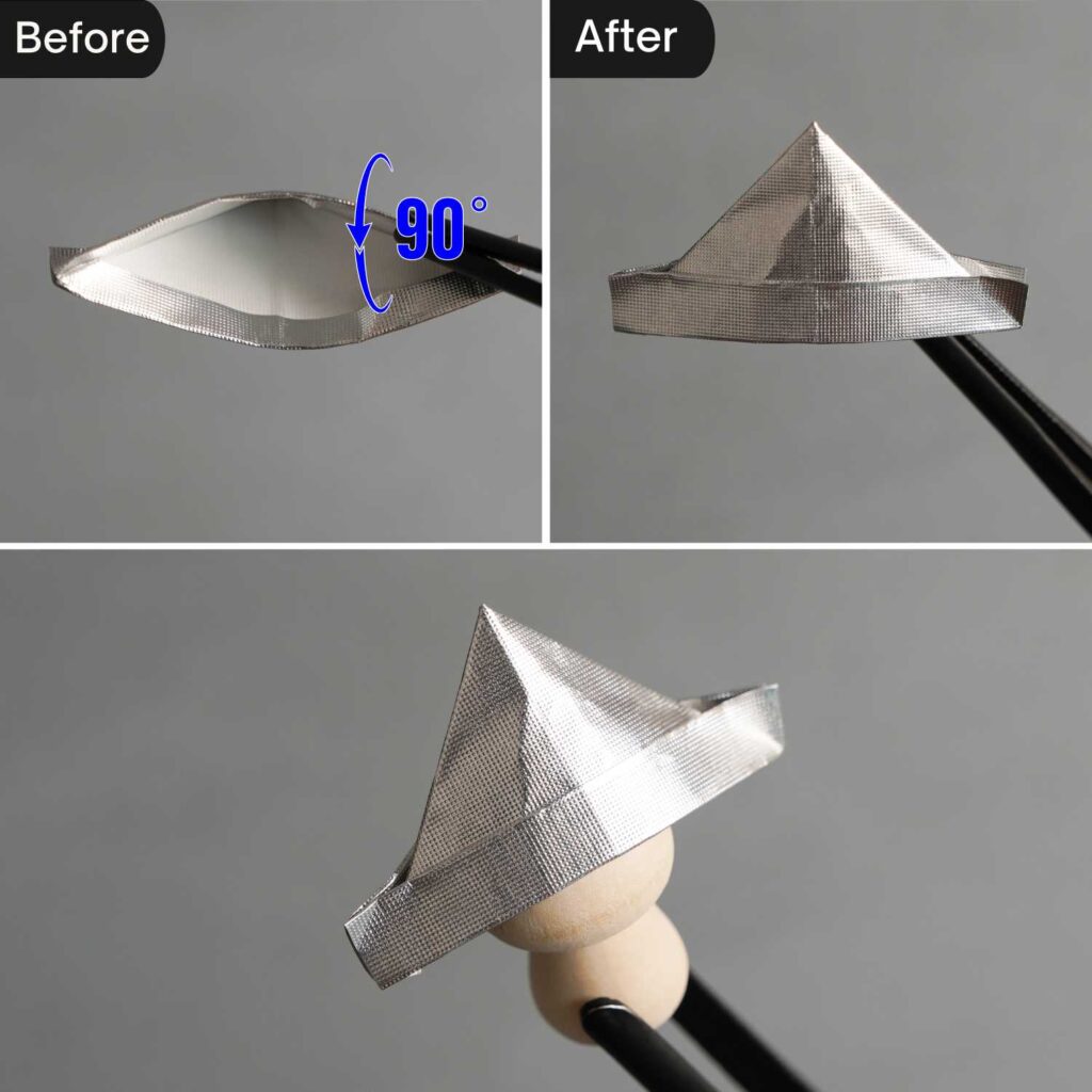 Gum Wrapper Origami Hat: Step-by-Step Instructions - OrigamiOK