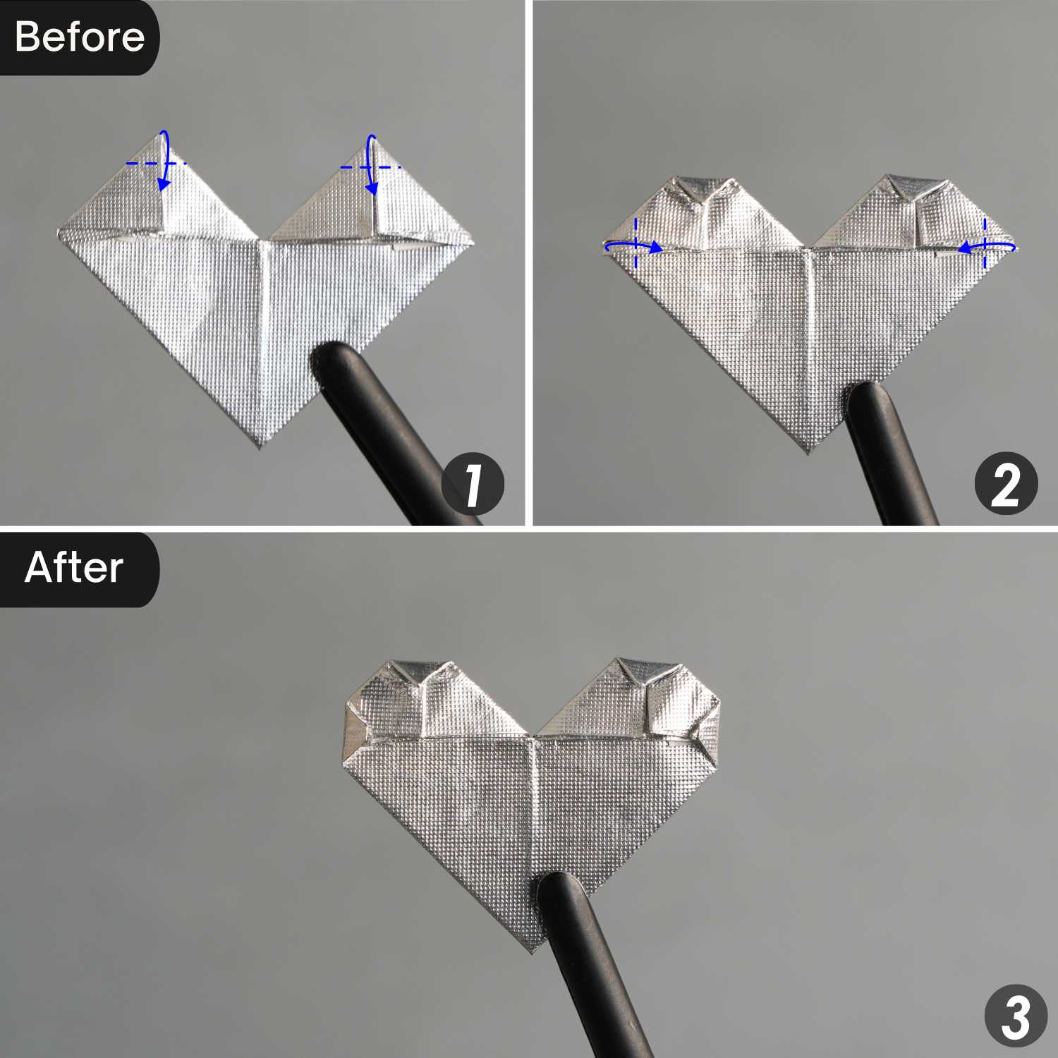 gum wrapper origami heart | origamiok