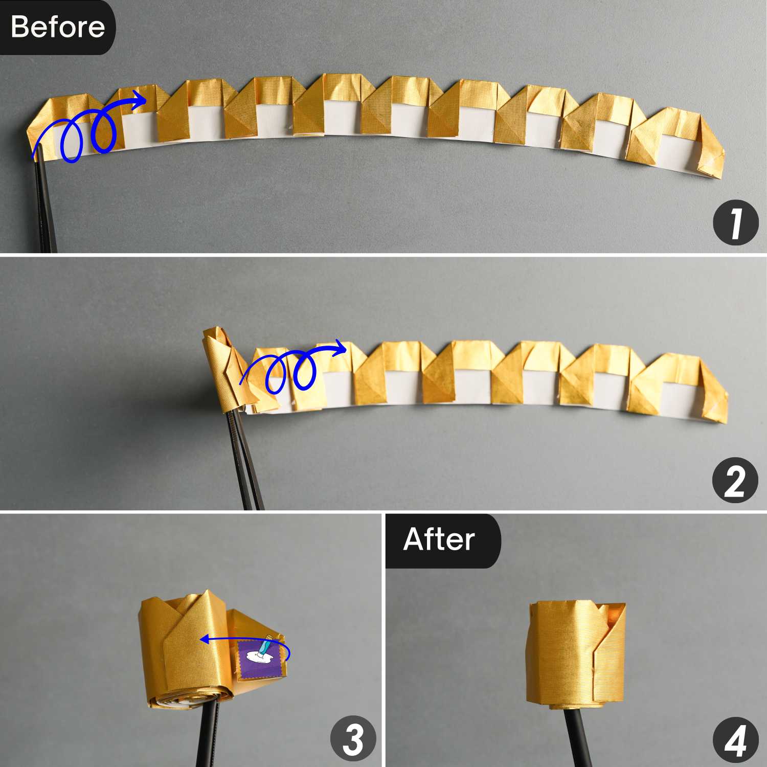gum wrapper origami rose flower | origamiok