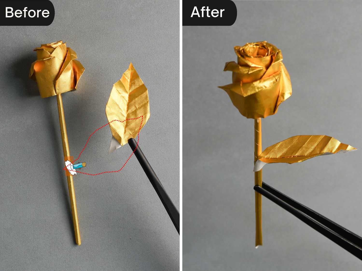 gum wrapper origami rose flower | origamiok