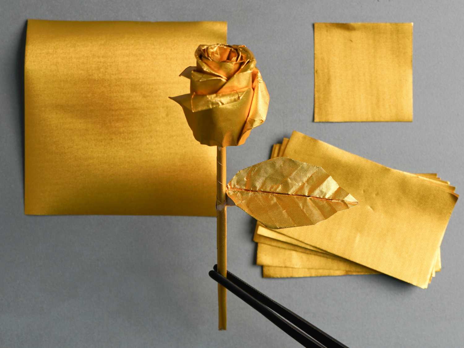 gum wrapper origami rose flower | origamiok