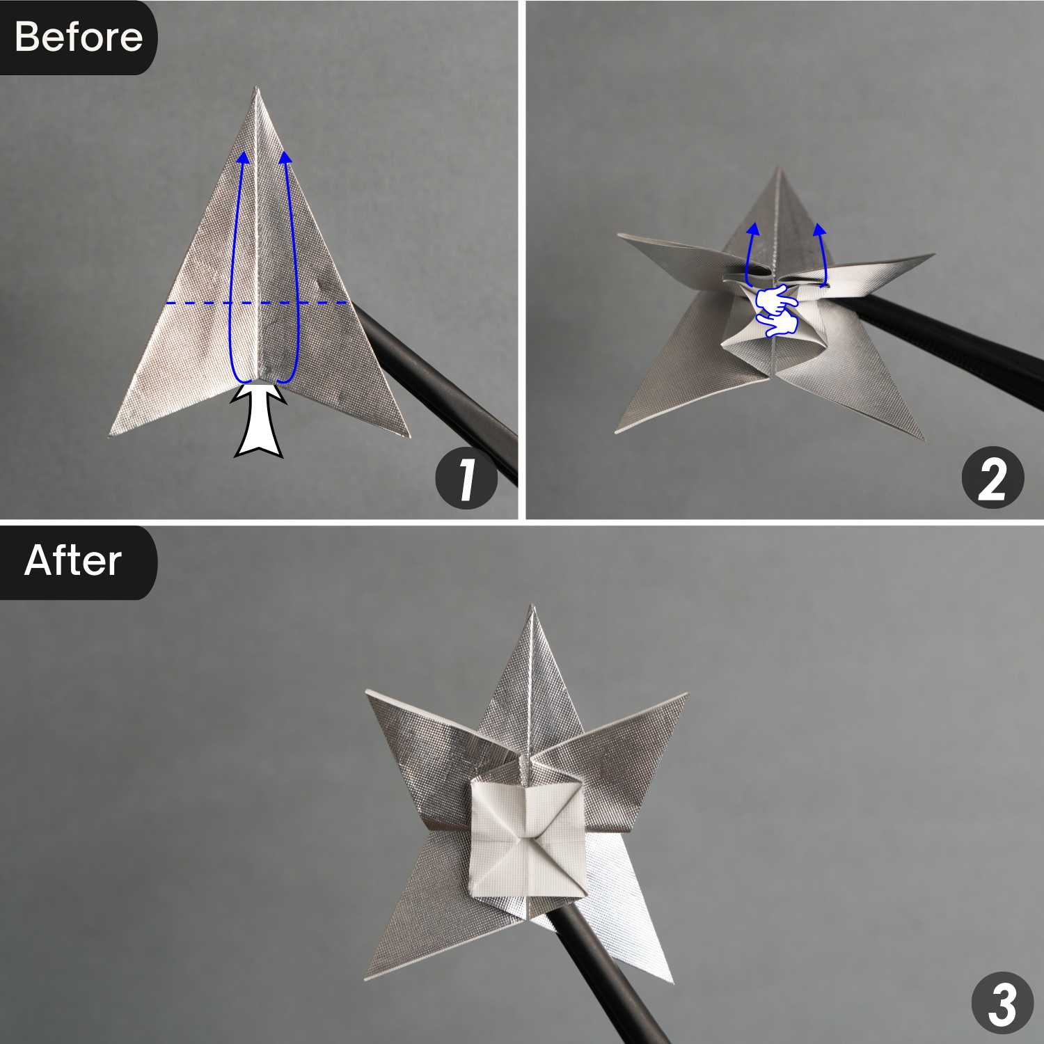 gum wrapper origami star | origamiok