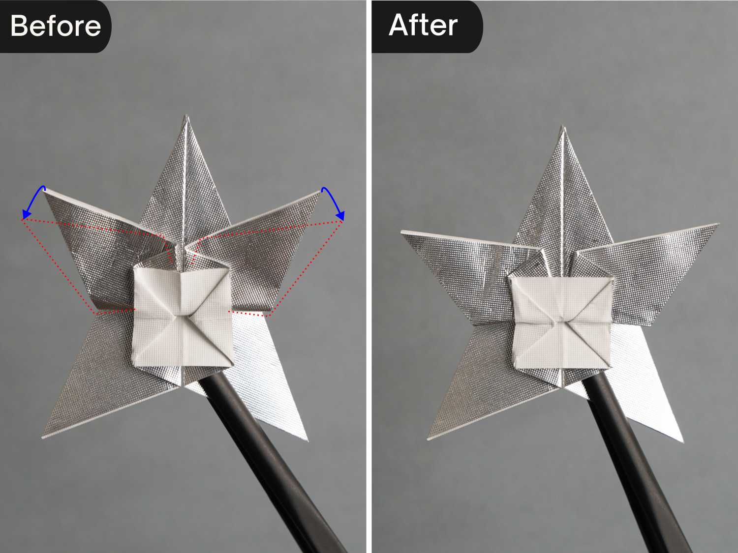 gum wrapper origami star | origamiok