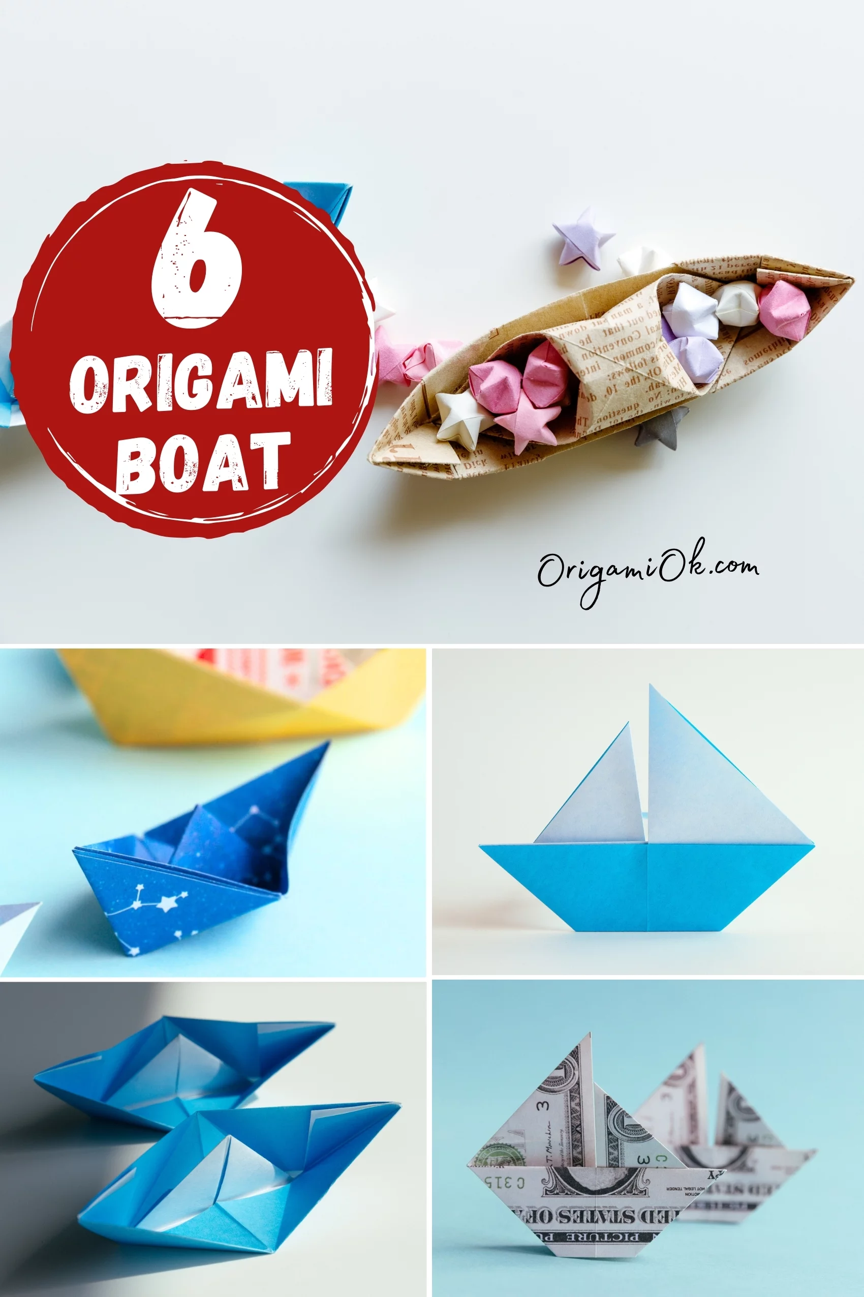6 easy origami boat step-by-step-instructions