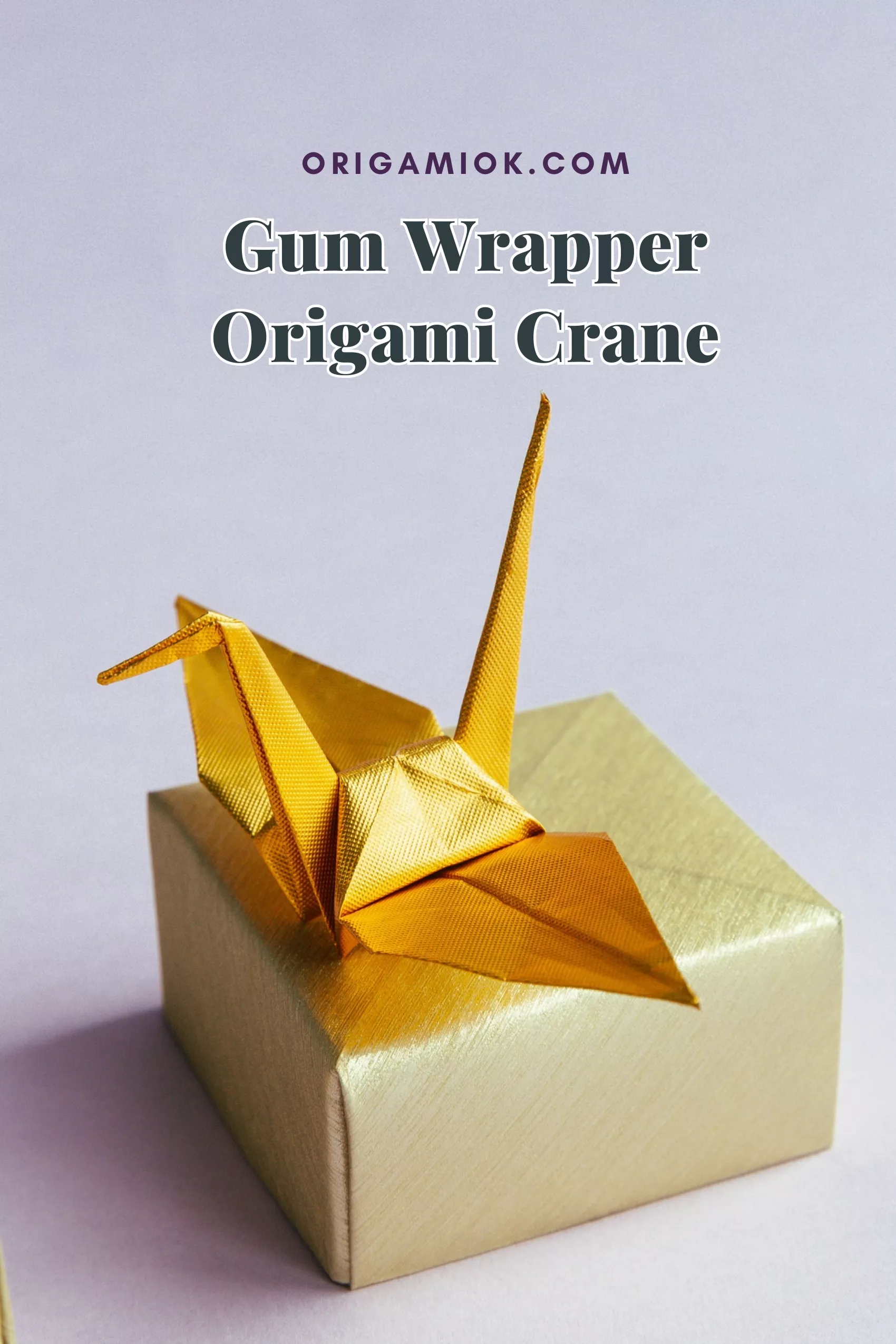 Gum Wrapper Origami Crane