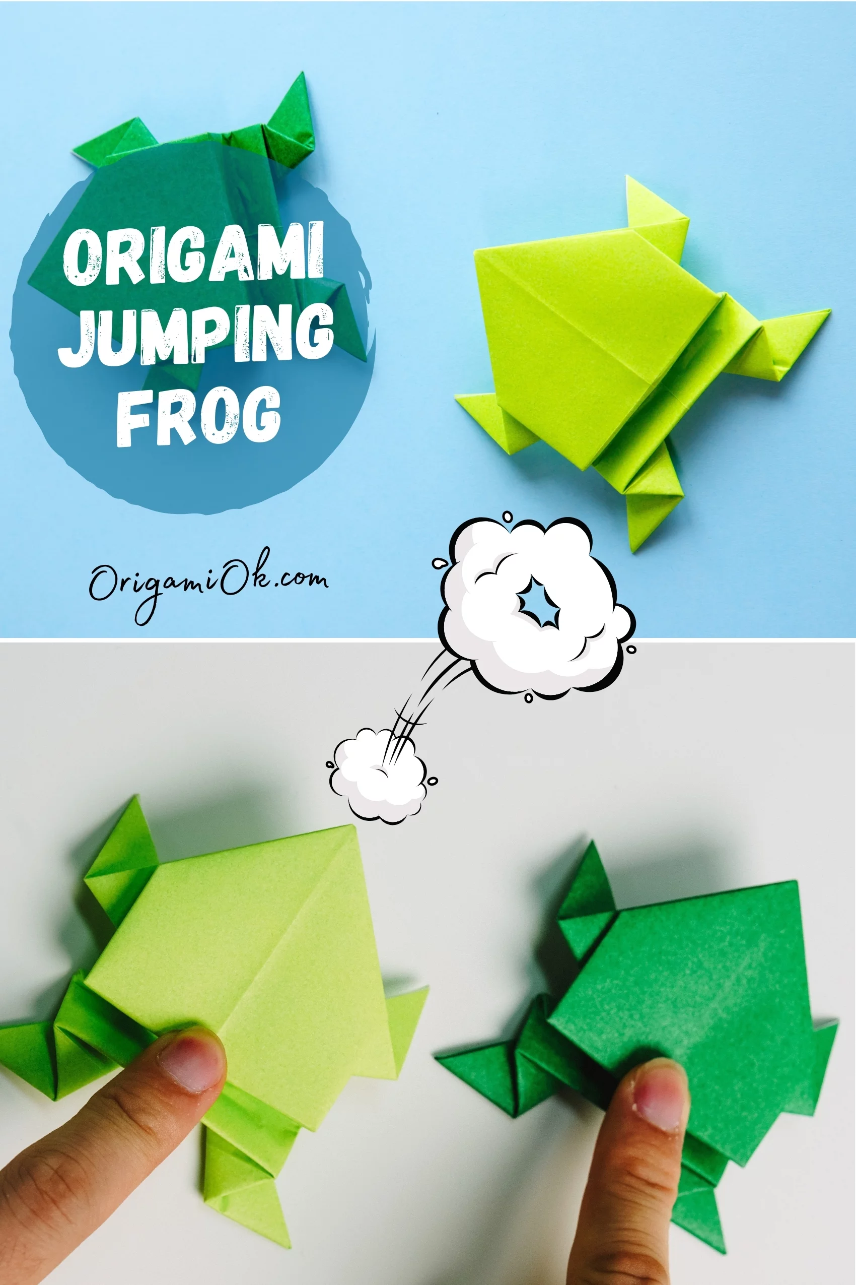 How to Fold an Easy Origami Frog – Jumping Frog