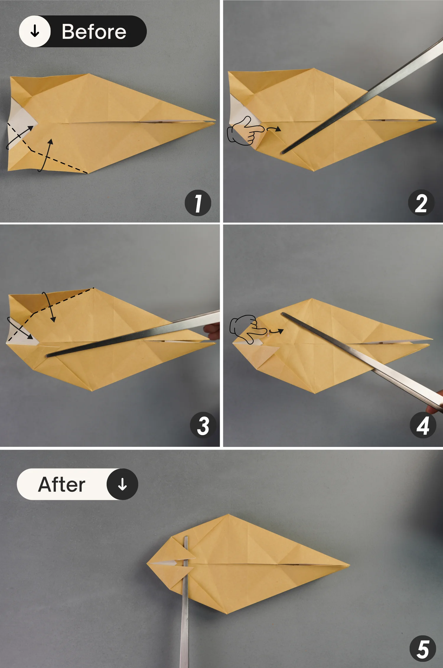 origami wolf | origamiok