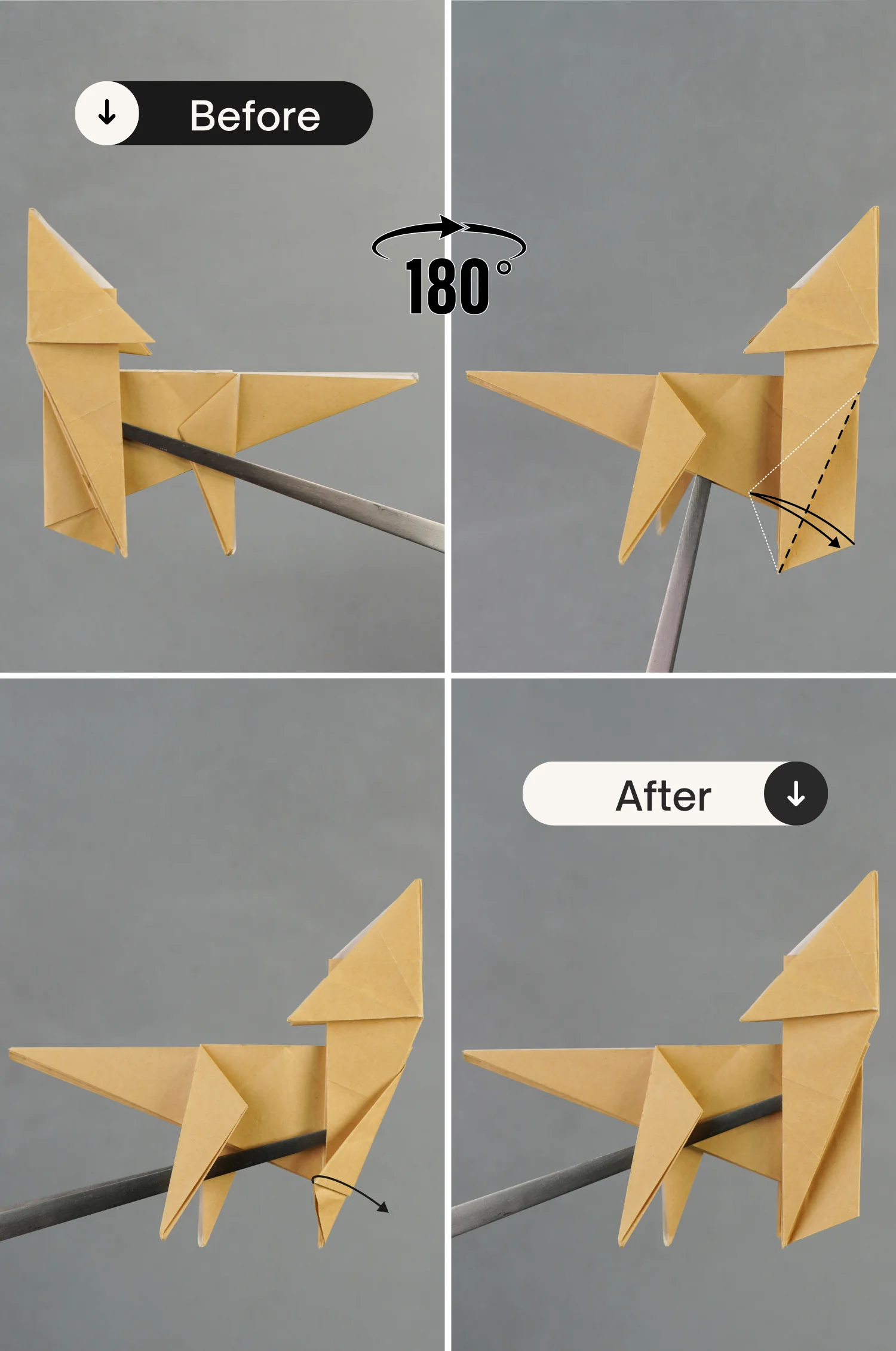 origami wolf | origamiok
