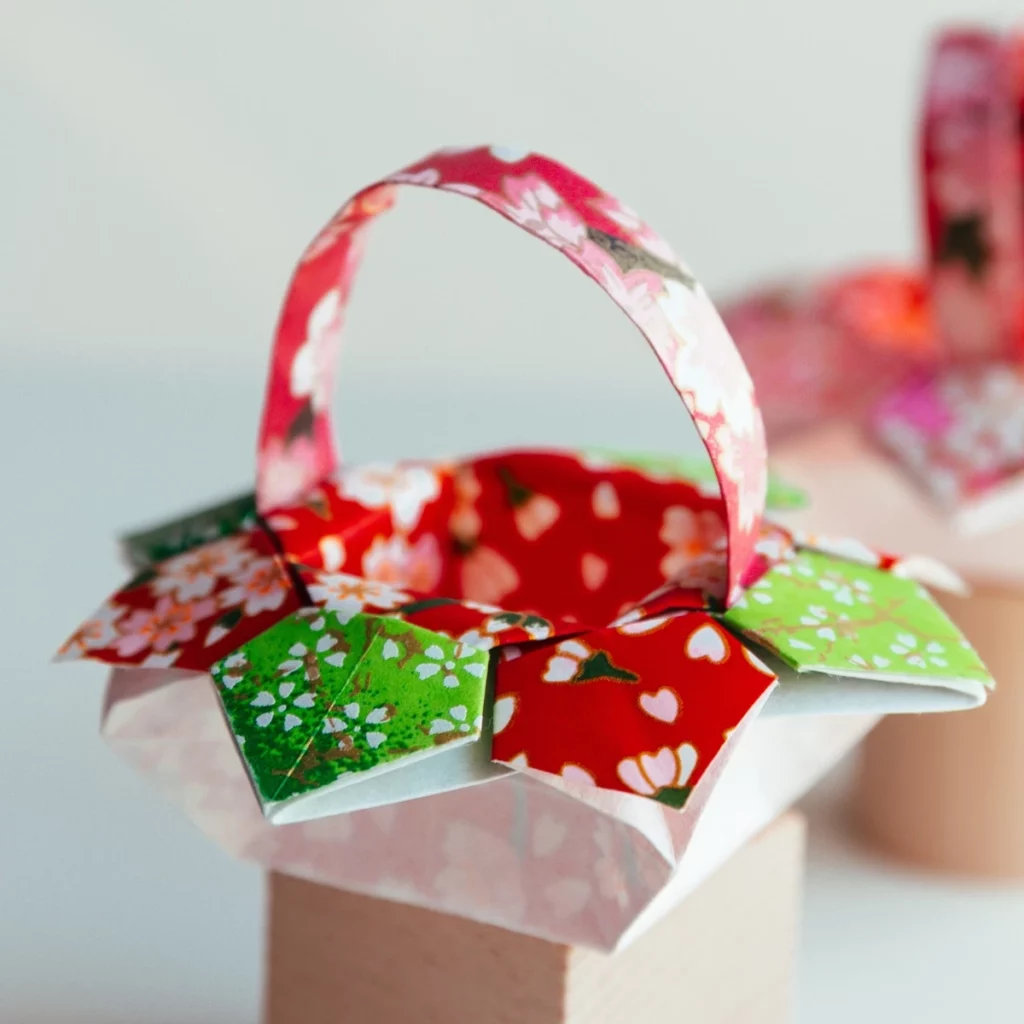 Origami Basket Washi Paper