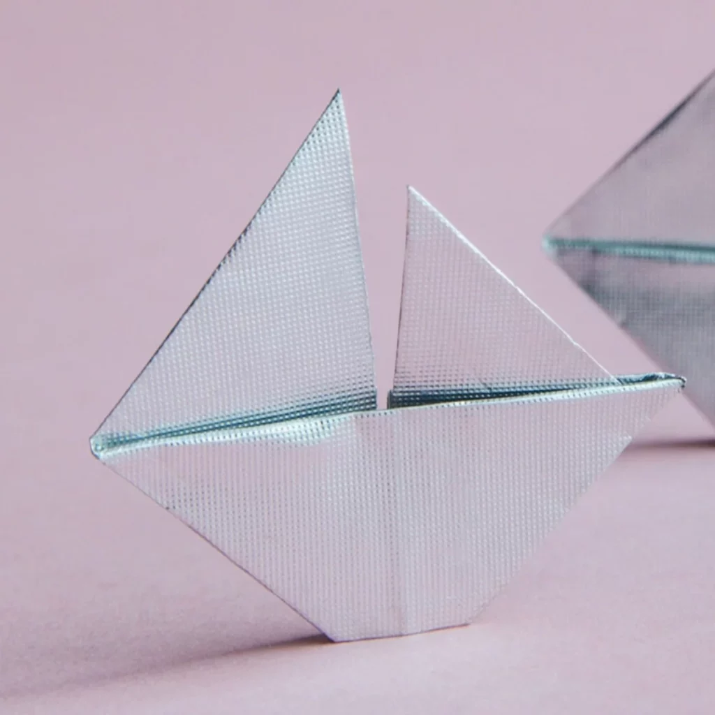 Origami Boat by Foil Paper