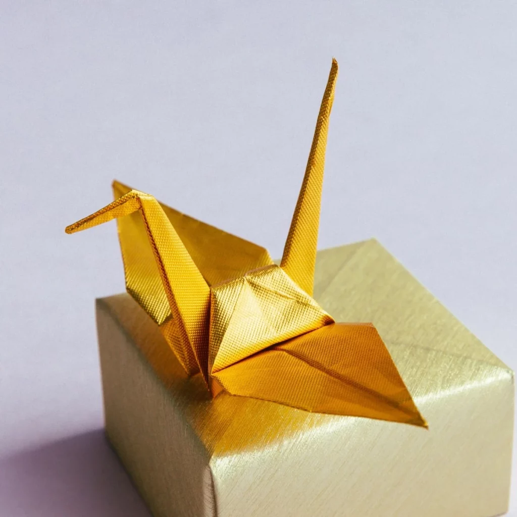 Origami Crane By Foil Paper