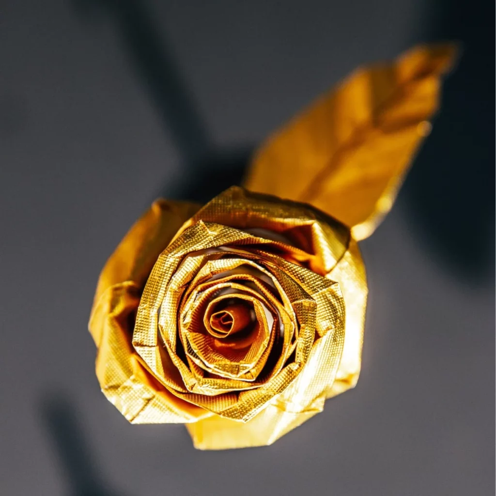 Origami Flower by Foil Paper