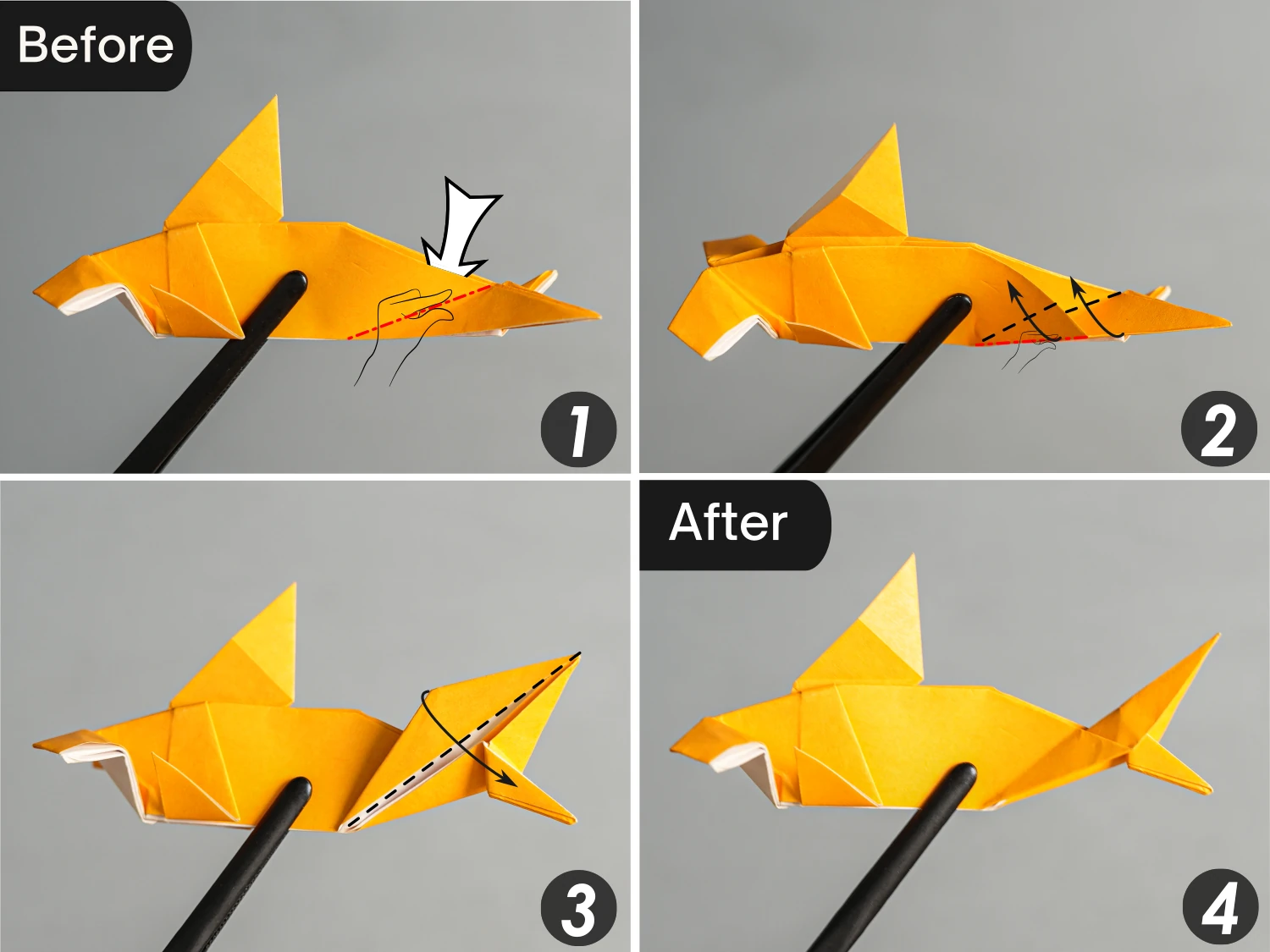 Origami Hammerhead Shark | Origamiok