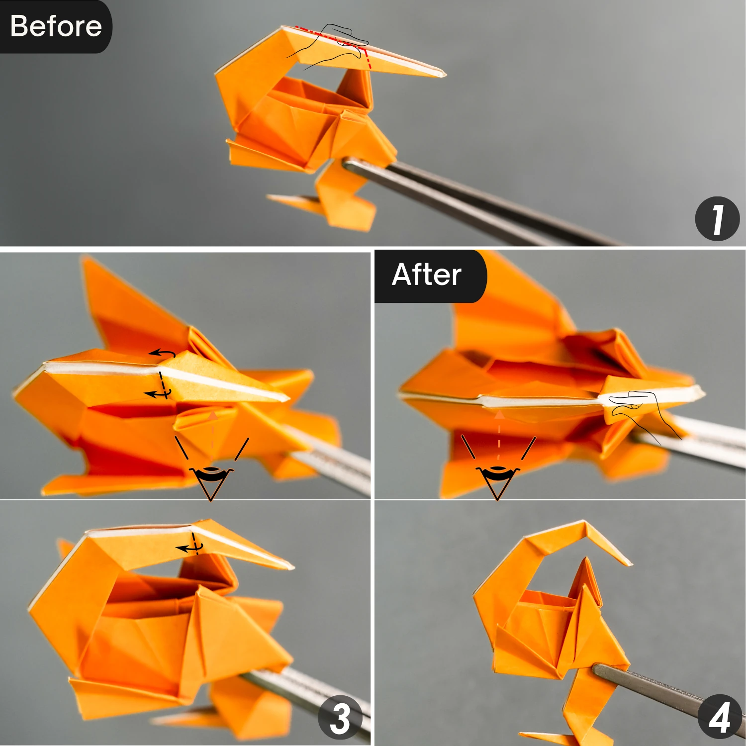 Origami Mini Dragon | Origamiok