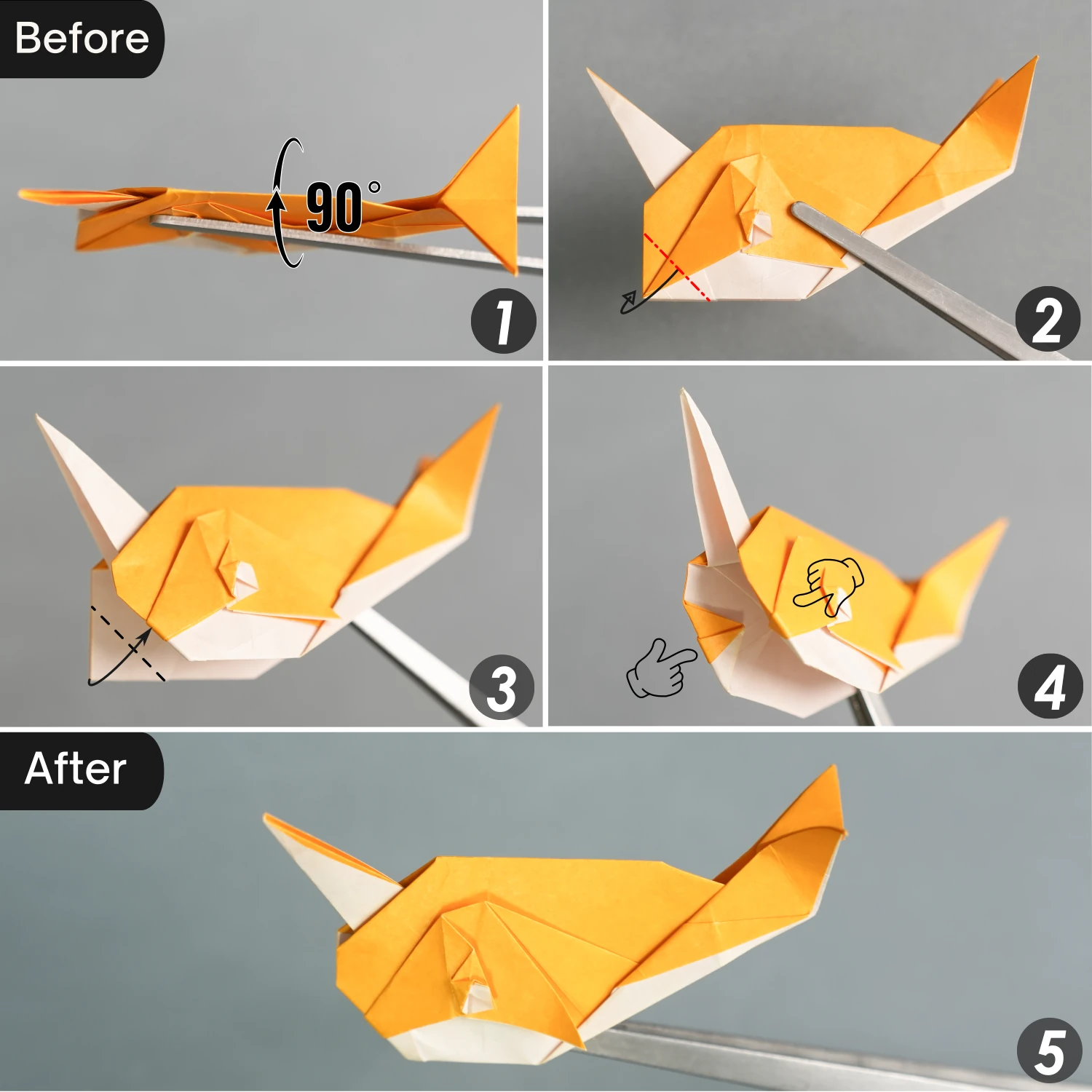 Origami Narwhal | Origamiok