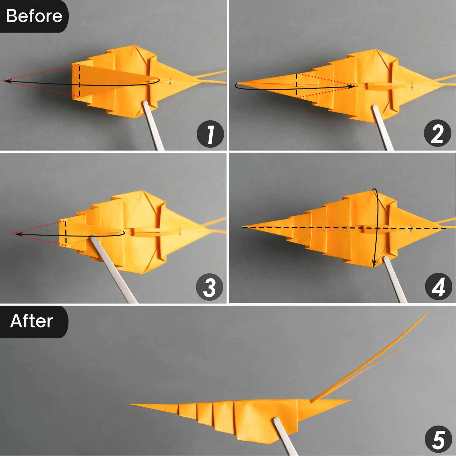 Origami Shrimp | Origamiok