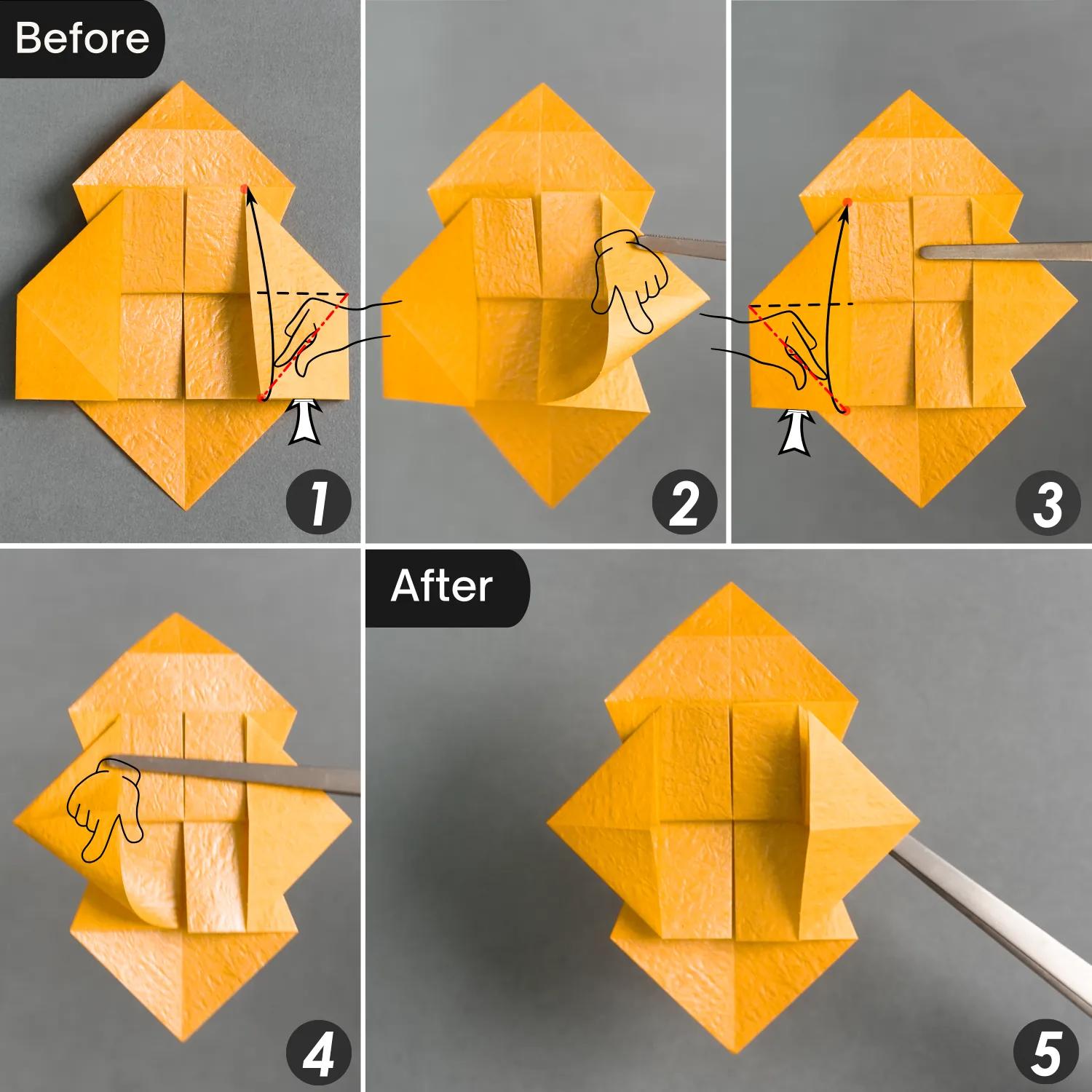Origami Tiny-Head Dragon | Origamiok
