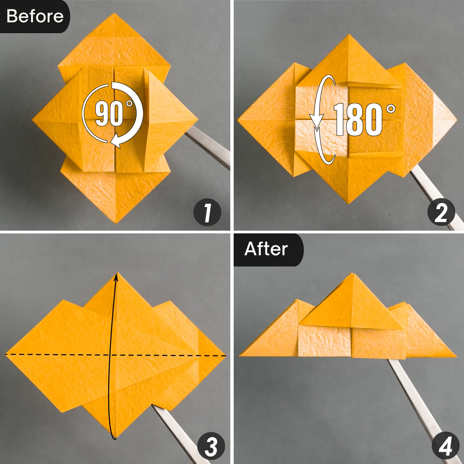 Origami Tiny-Head Dragon | Origamiok