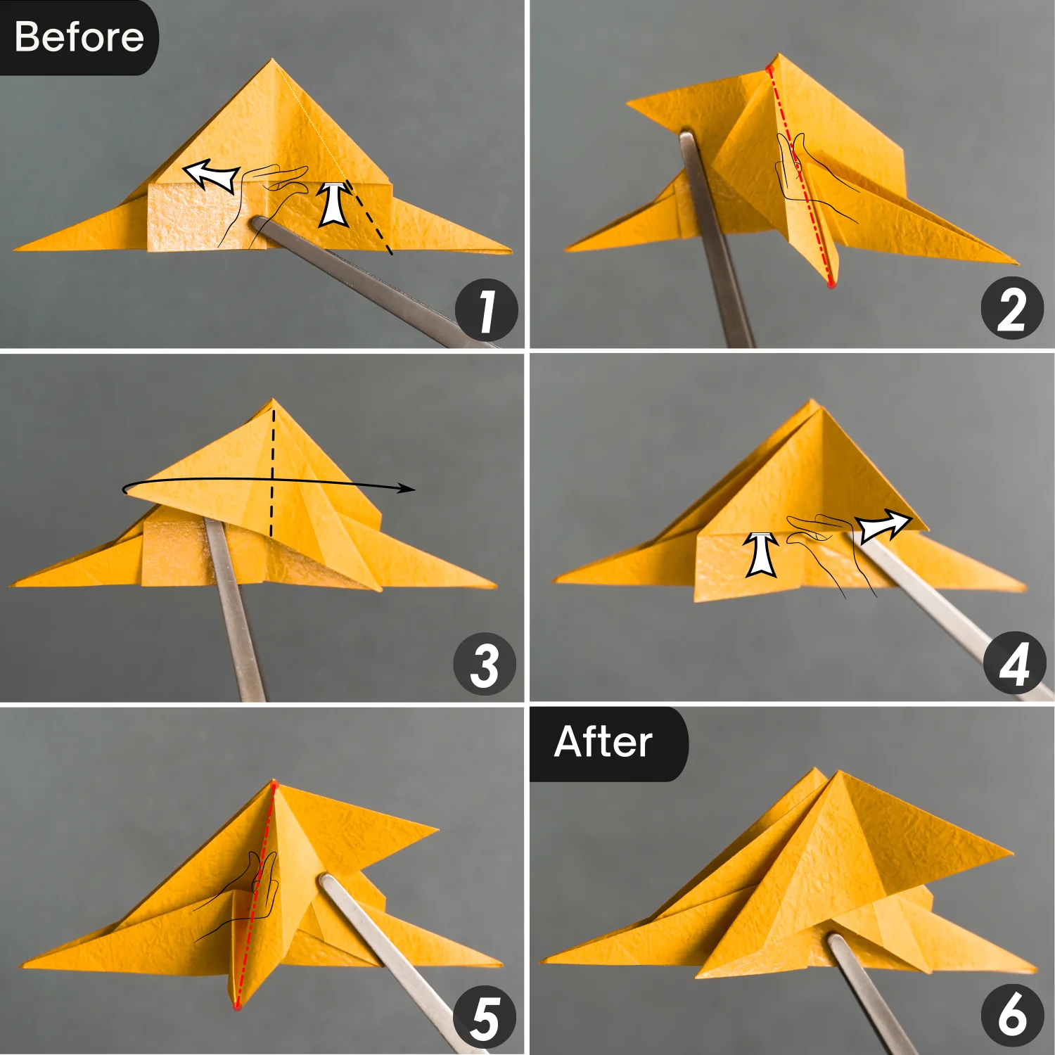 Origami Tiny-Head Dragon | Origamiok