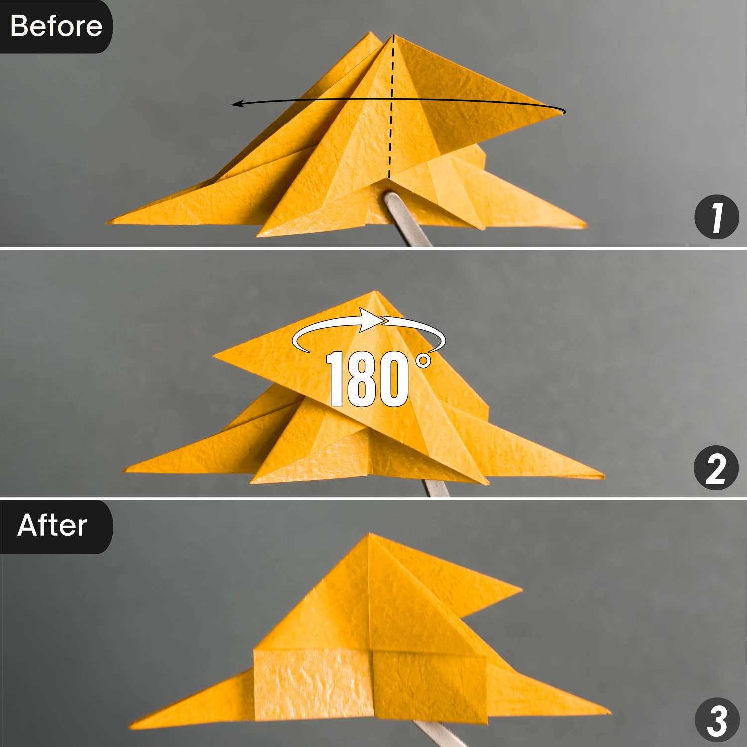 Origami Tiny-Head Dragon | Origamiok
