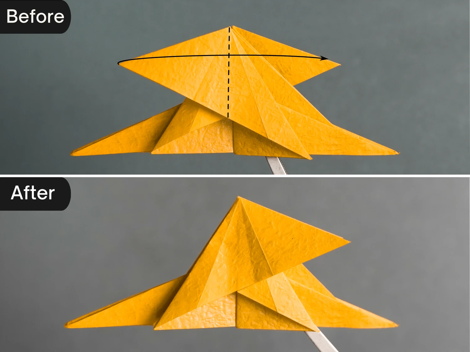 Origami Tiny-Head Dragon | Origamiok