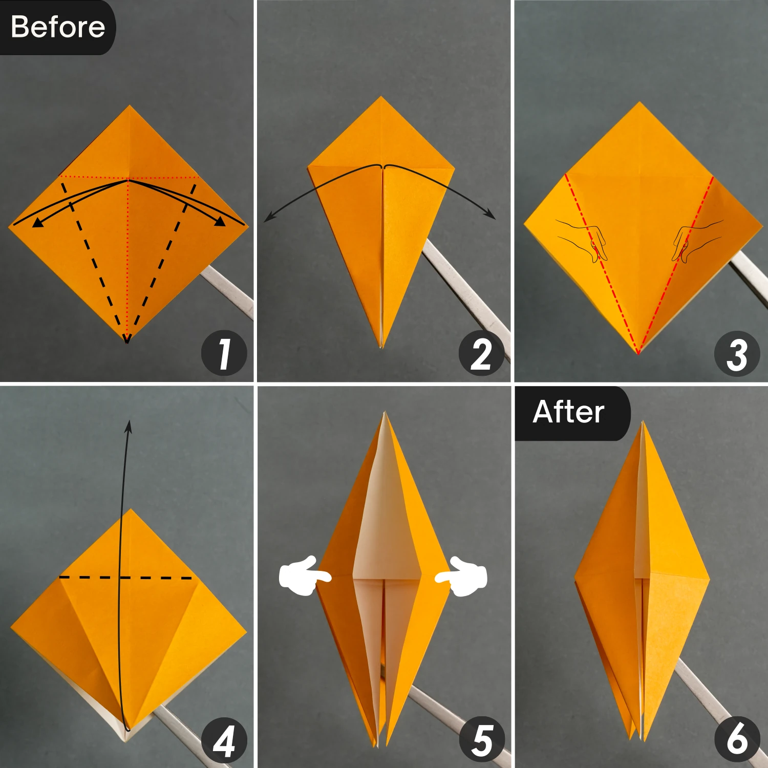 Origami Tiny-Head Dragon | Origamiok