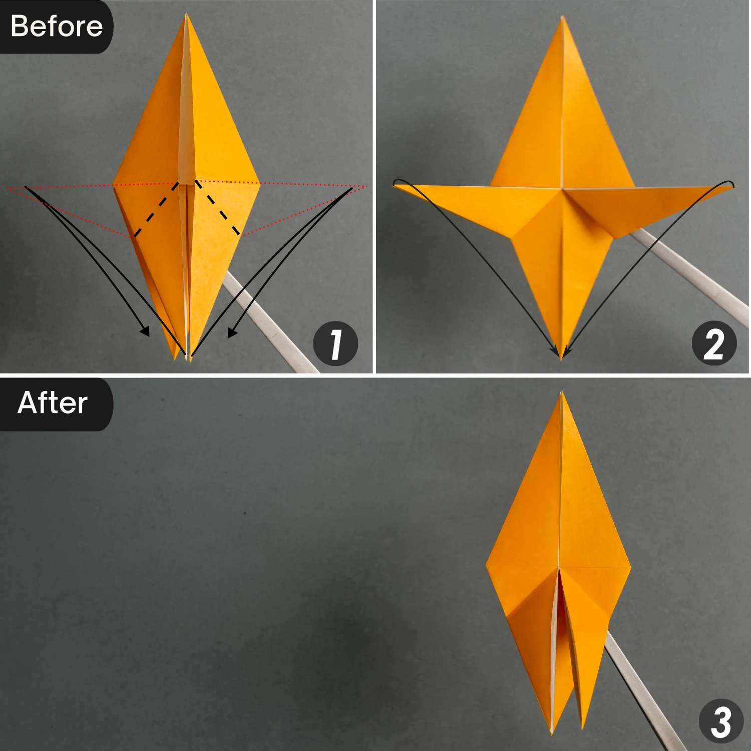 Origami Tiny-Head Dragon | Origamiok