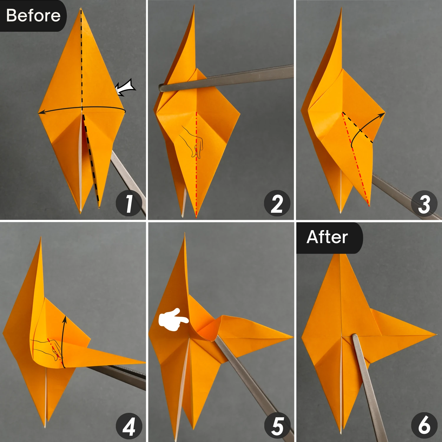 Origami Tiny-Head Dragon | Origamiok
