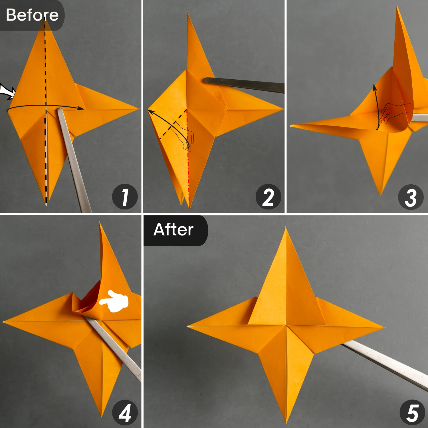 Origami Tiny-Head Dragon | Origamiok