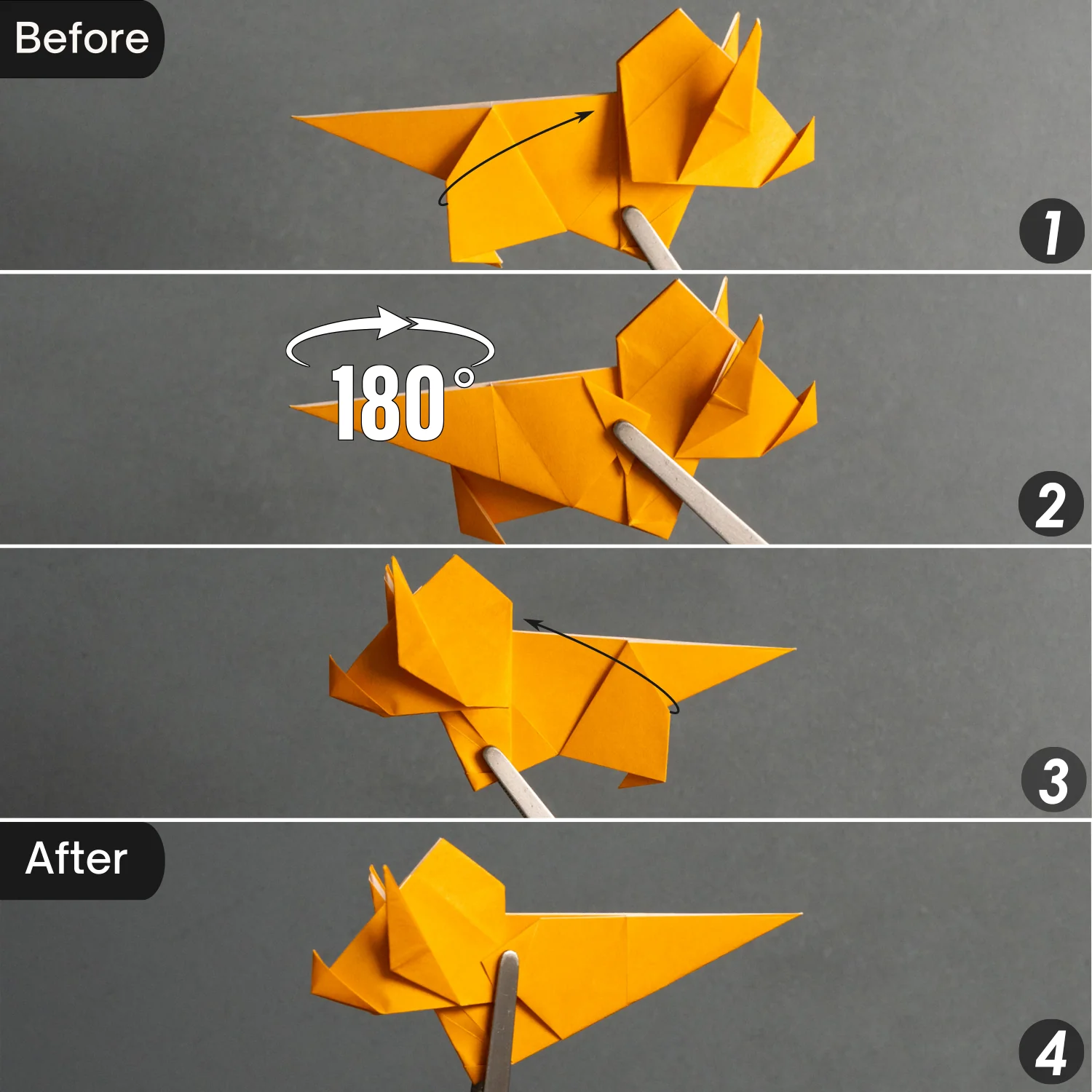 Origami Triceratops | Origamiok