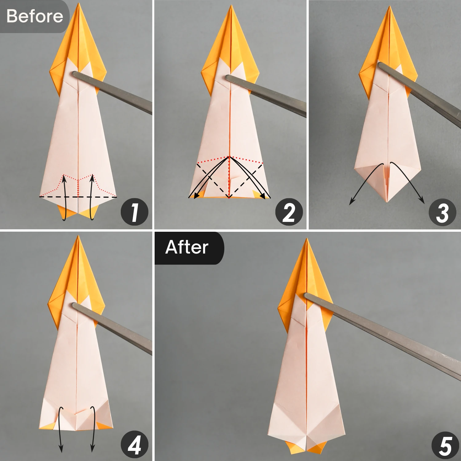 Origami Crane Bookmark | Origamiok