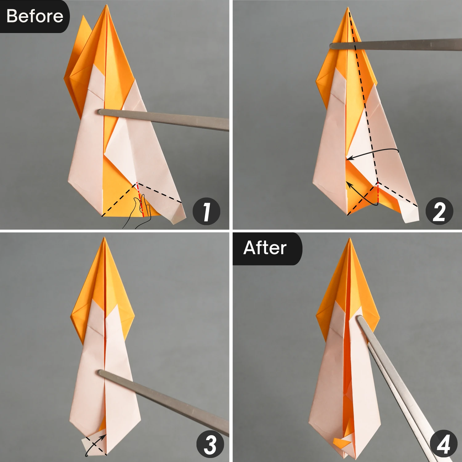 Origami Crane Bookmark | Origamiok