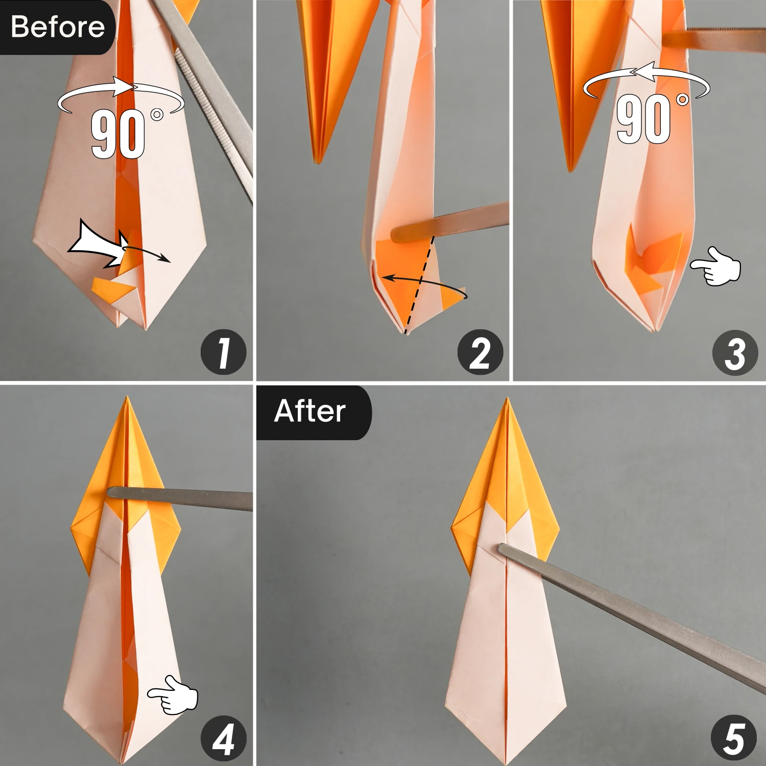 Origami Crane Bookmark | Origamiok