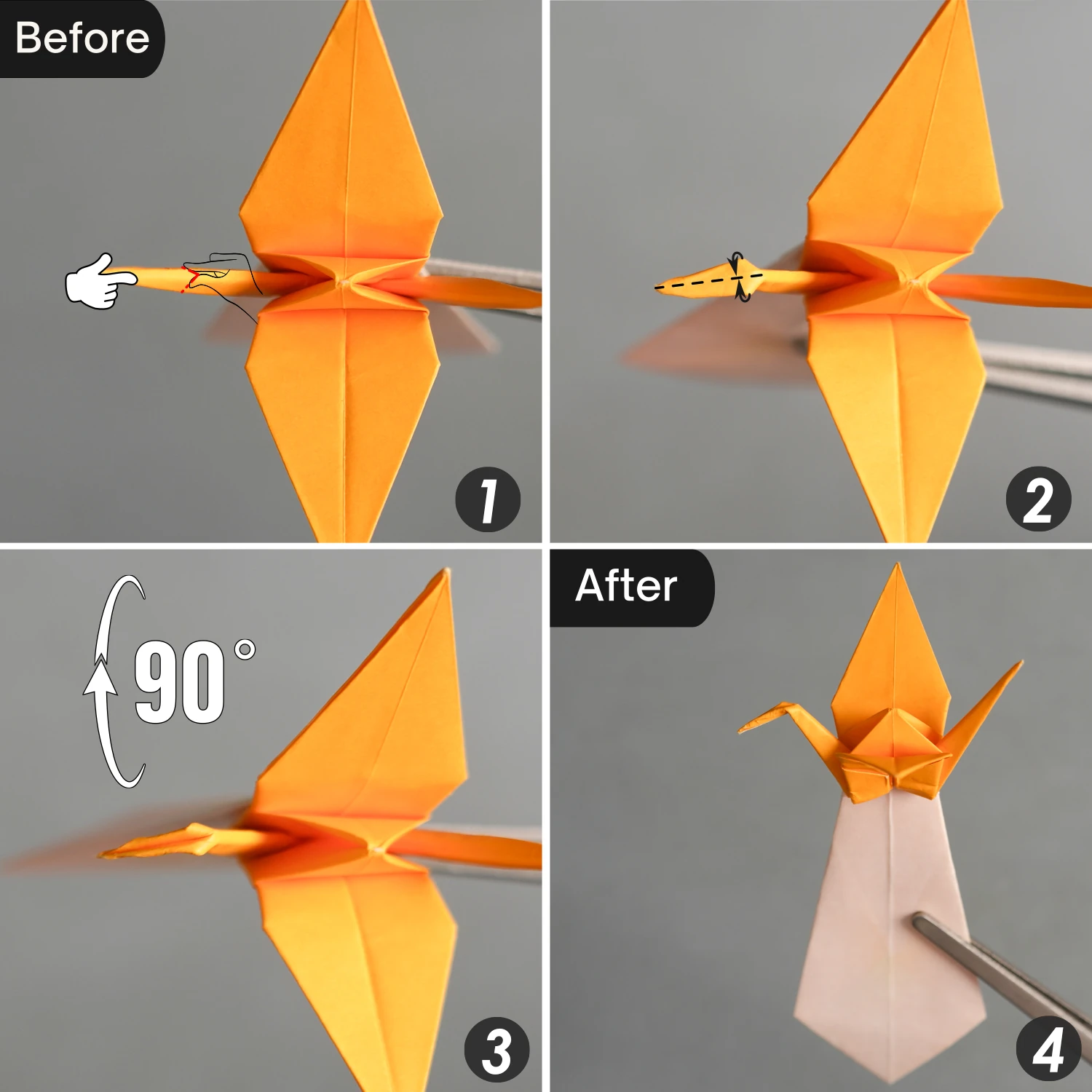 Origami Crane Bookmark | Origamiok