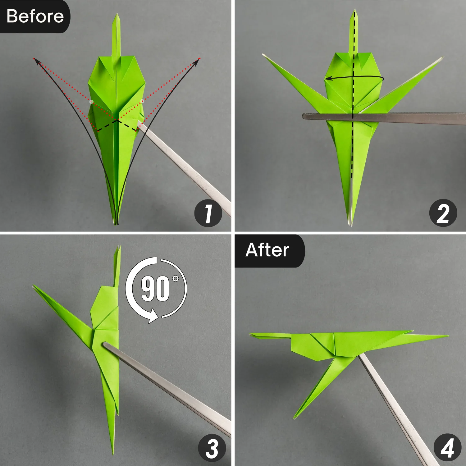 Origami Grasshopper | Origamiok