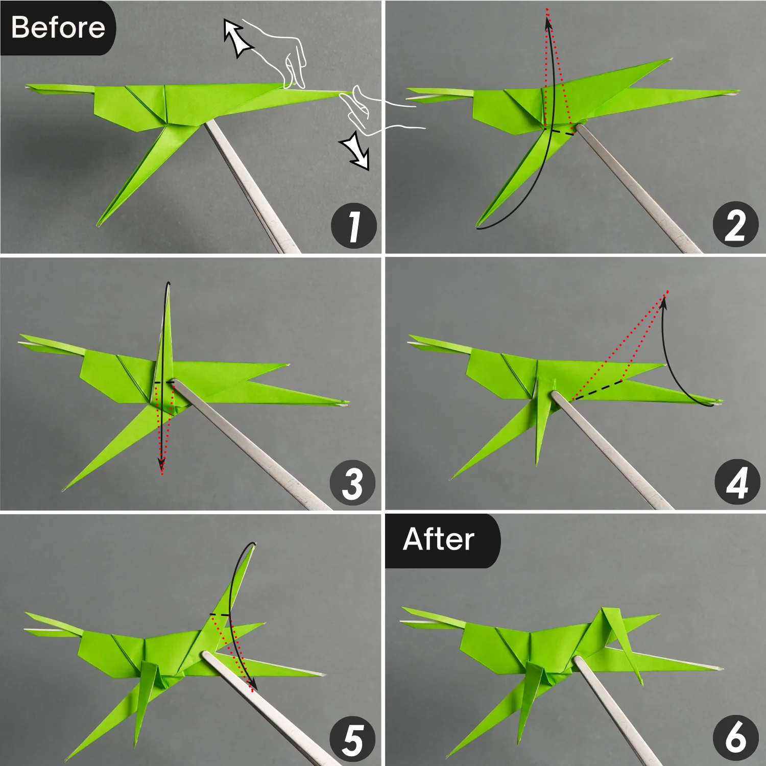 Origami Grasshopper | Origamiok