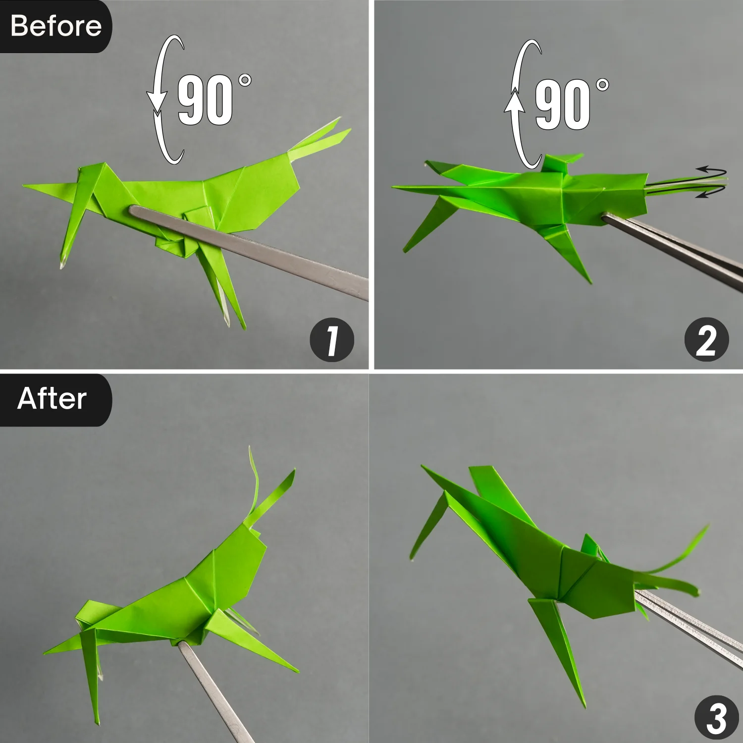 Origami Grasshopper | Origamiok
