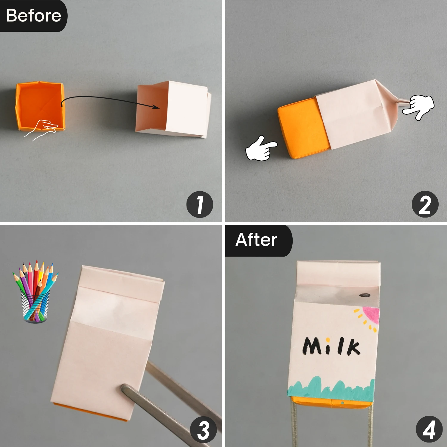 Origami Milk Carton | Origamiok