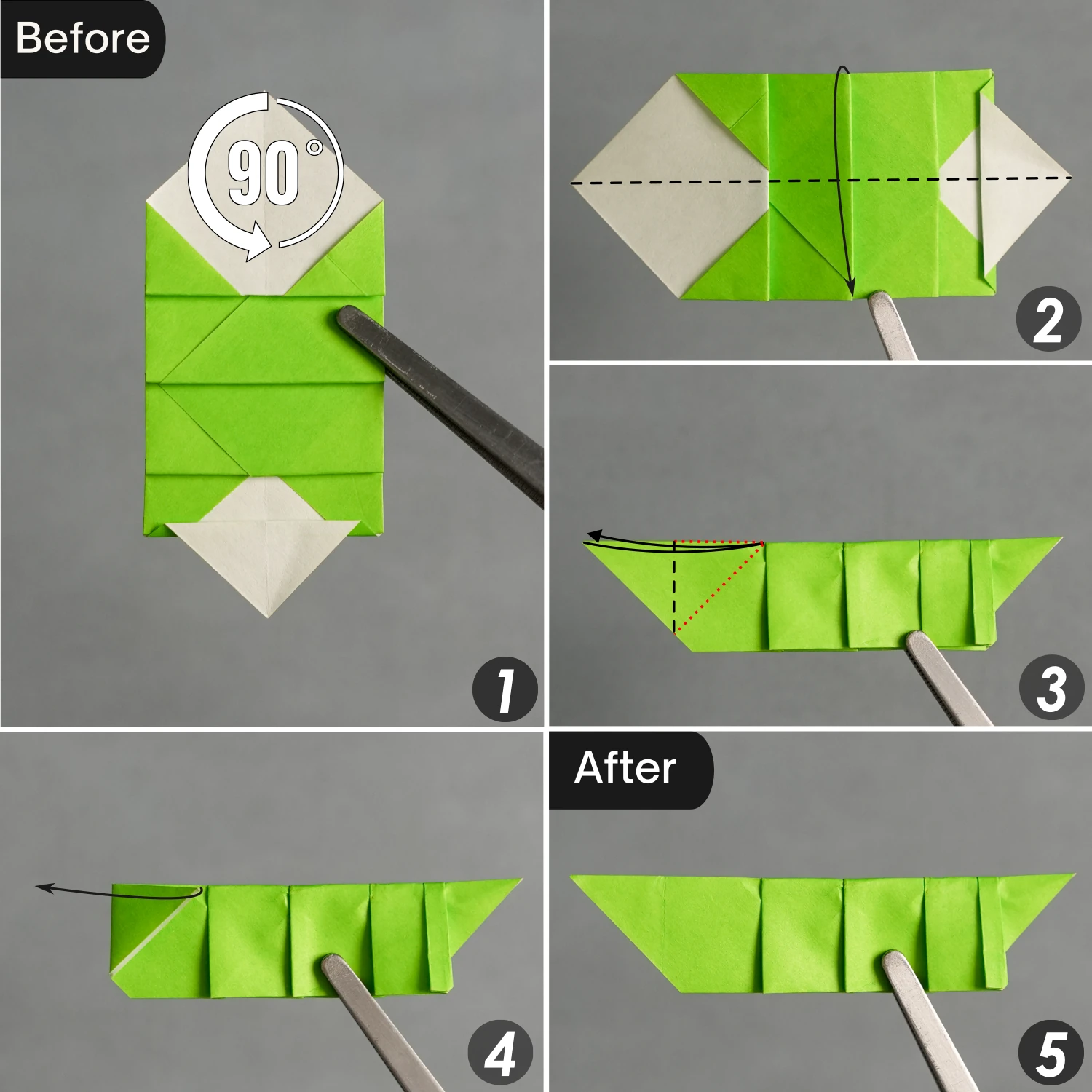 Origami Worm | Origamiok