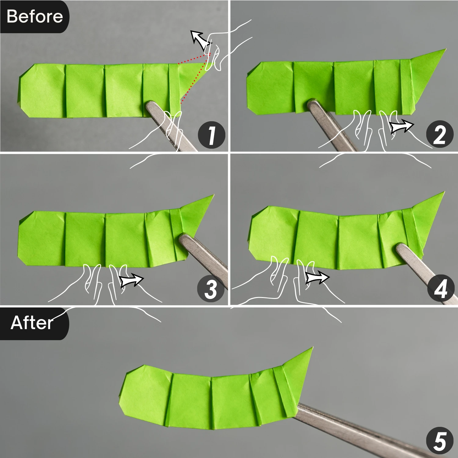 Origami Worm | Origamiok