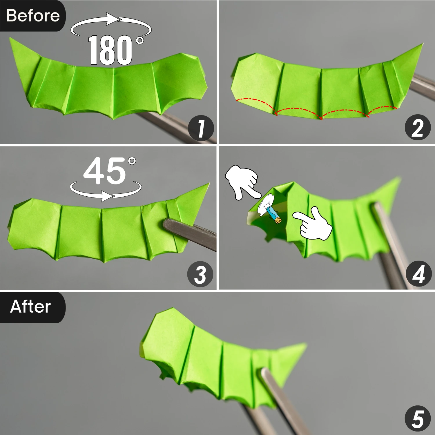 Origami Worm | Origamiok
